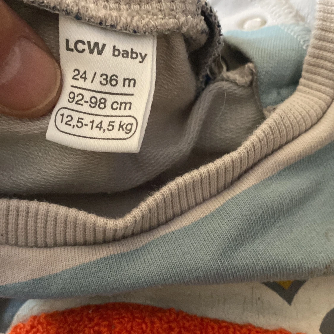 Randig body med björn från LCW baby - 3