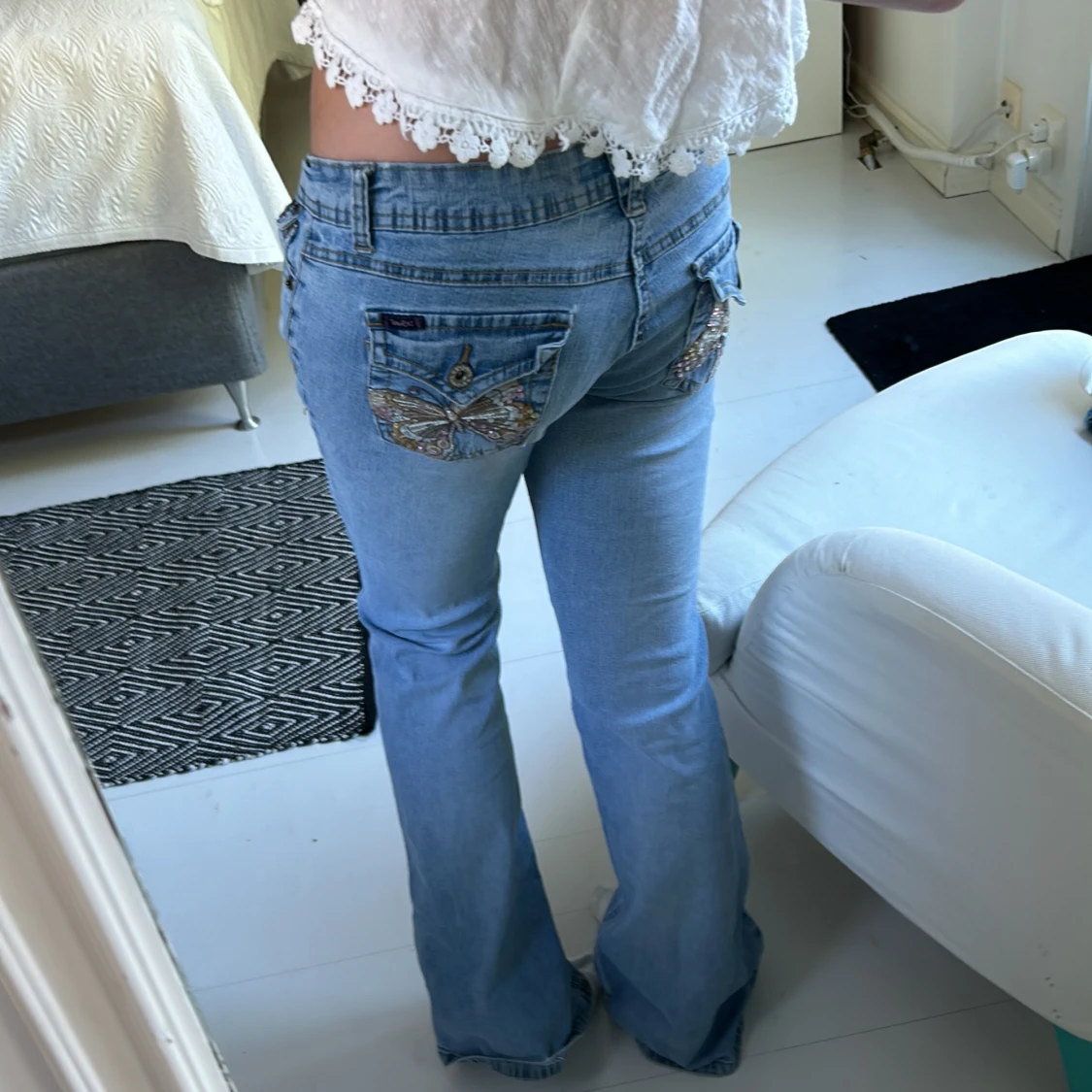 Lågmidjade bootcut jeans