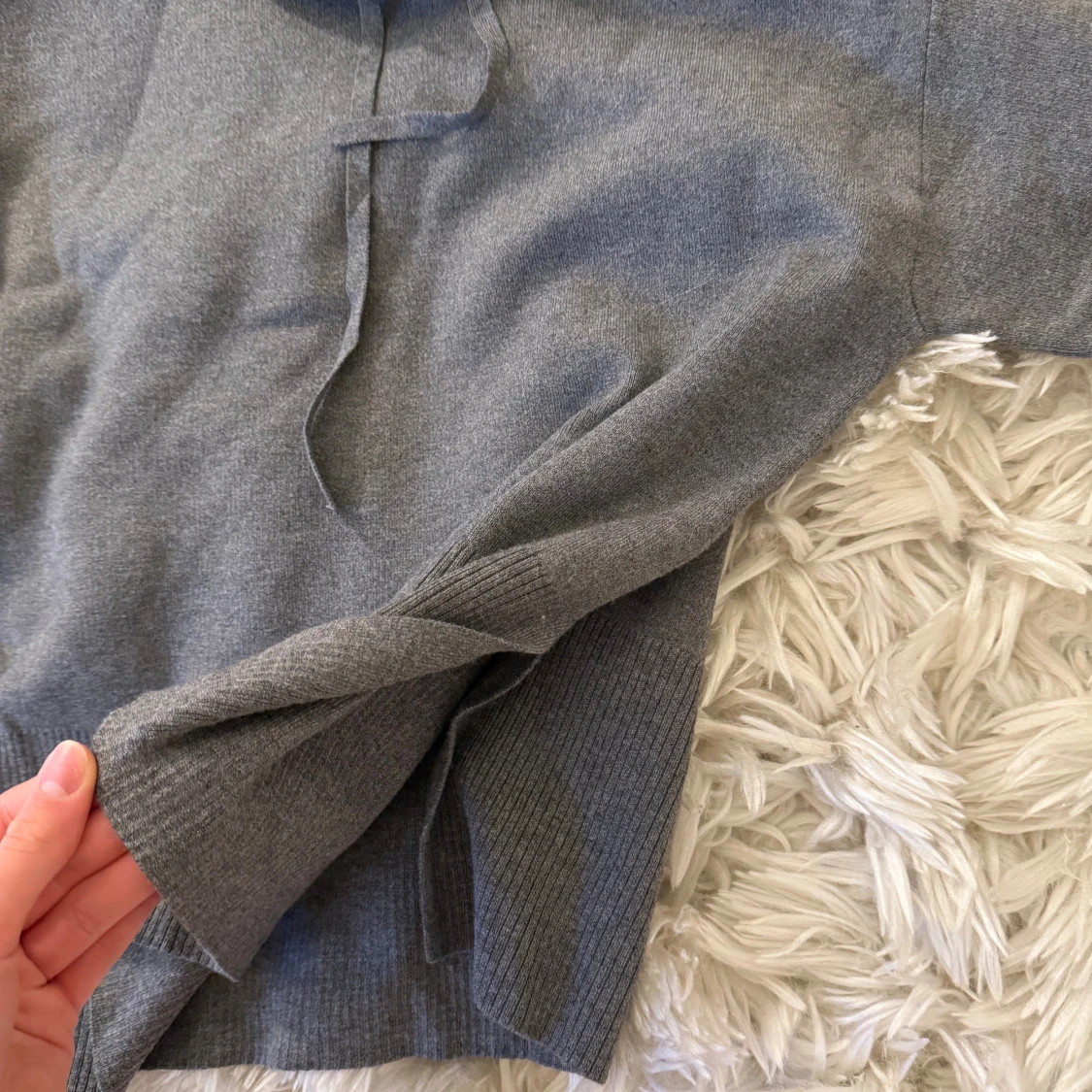 Grå hoodie från Object med huva - 2