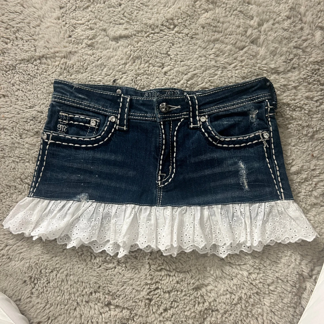 Jeanskjol med volang- Miss Me - 1