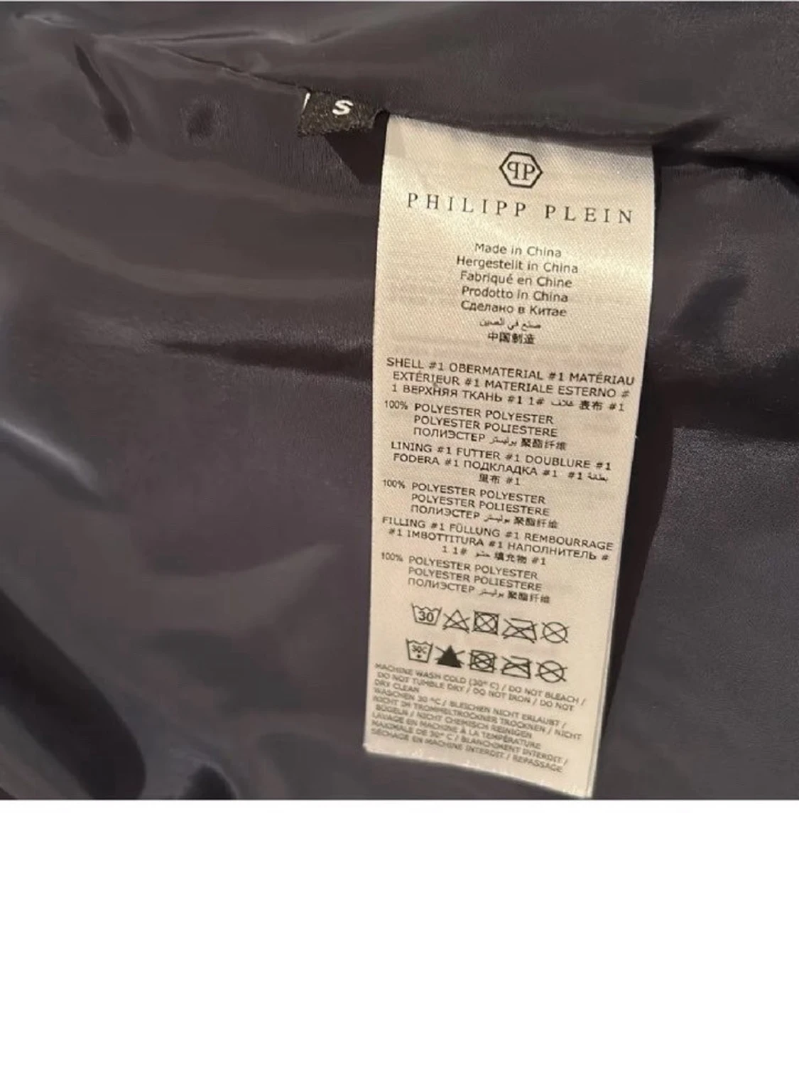 Mörkblå dunjacka från Philip plein - 3