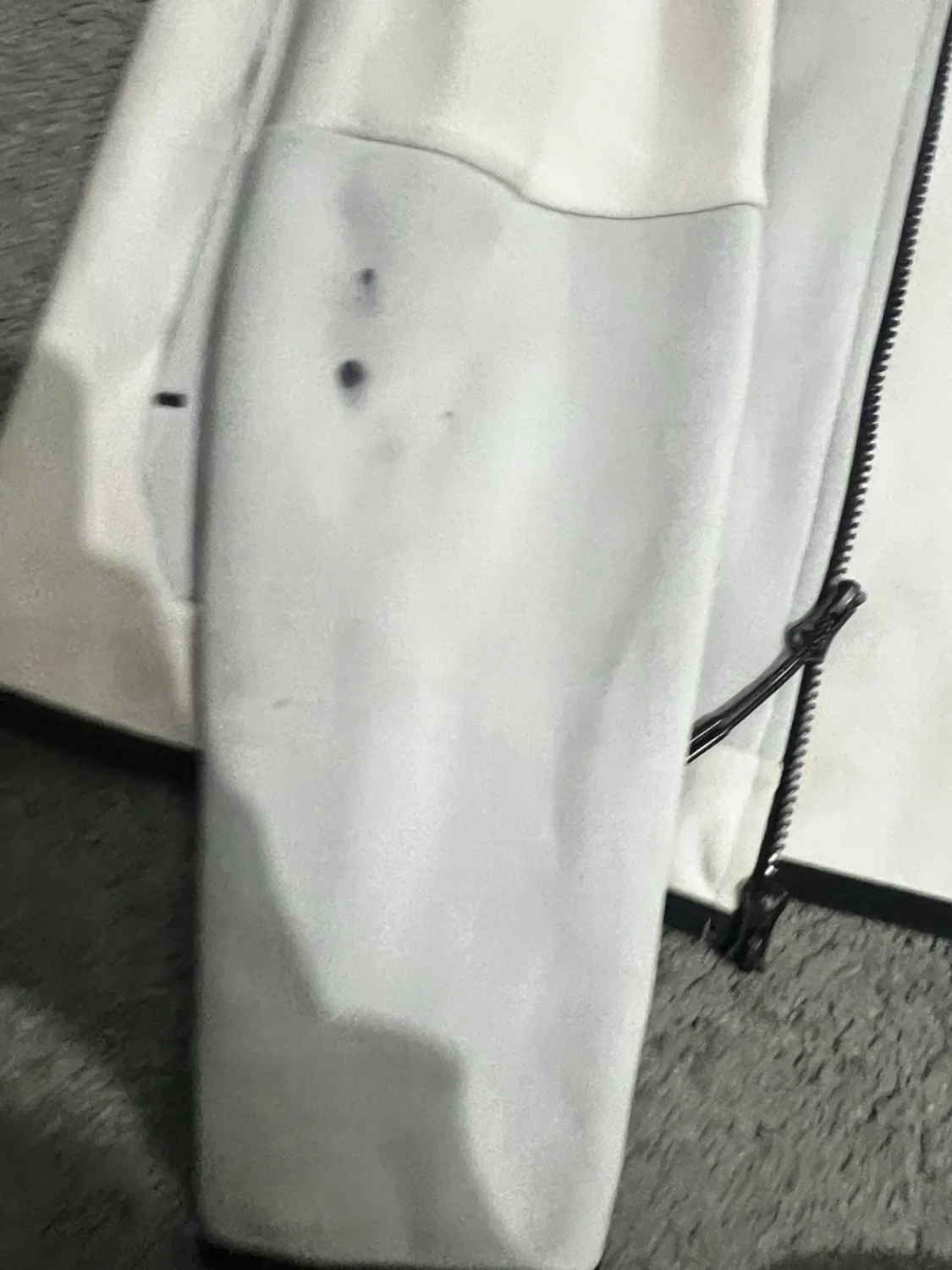 Vit softshell vindjacka med huva - 1