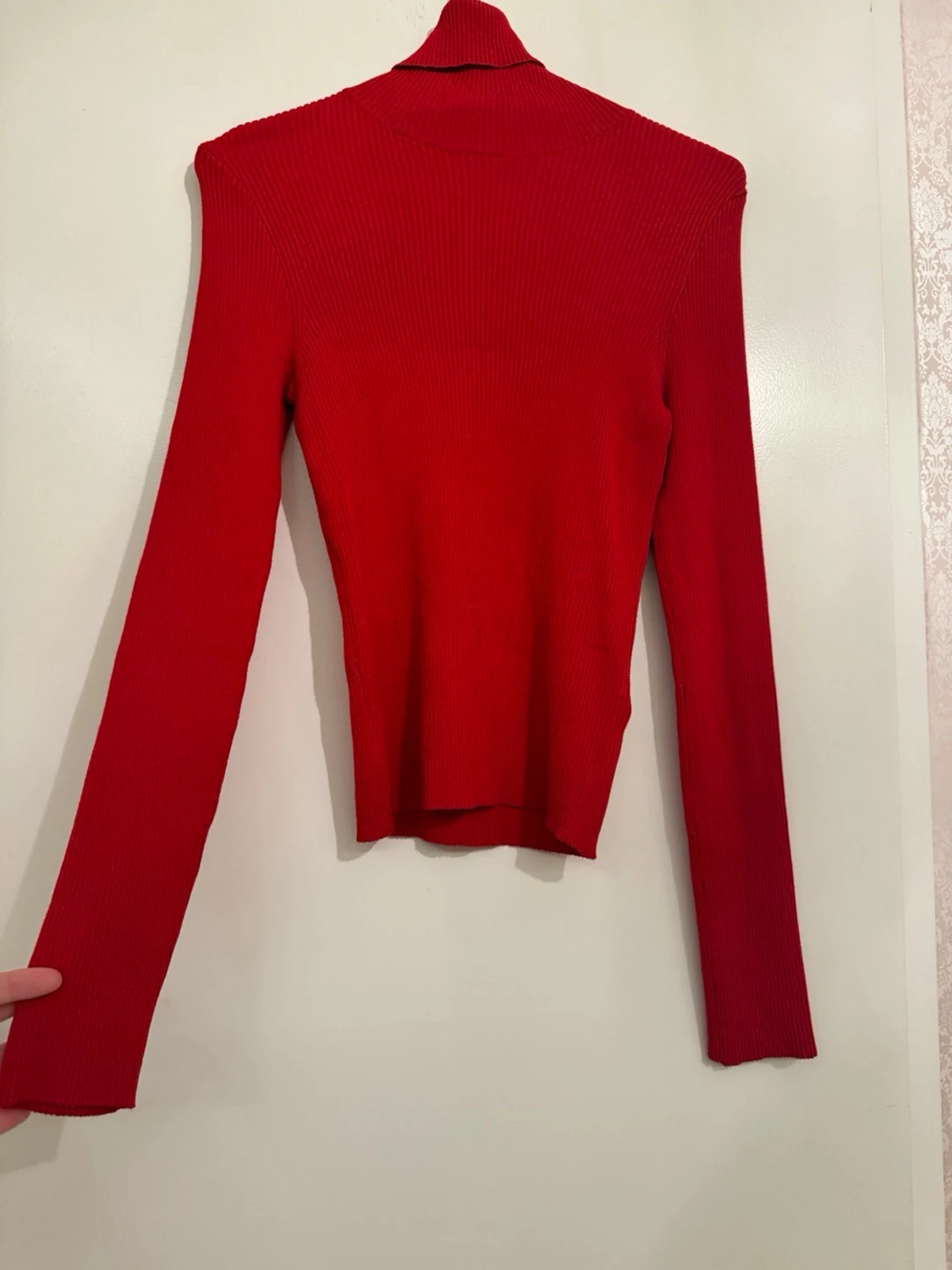 Röd ribbad polotröja från H&M - 2