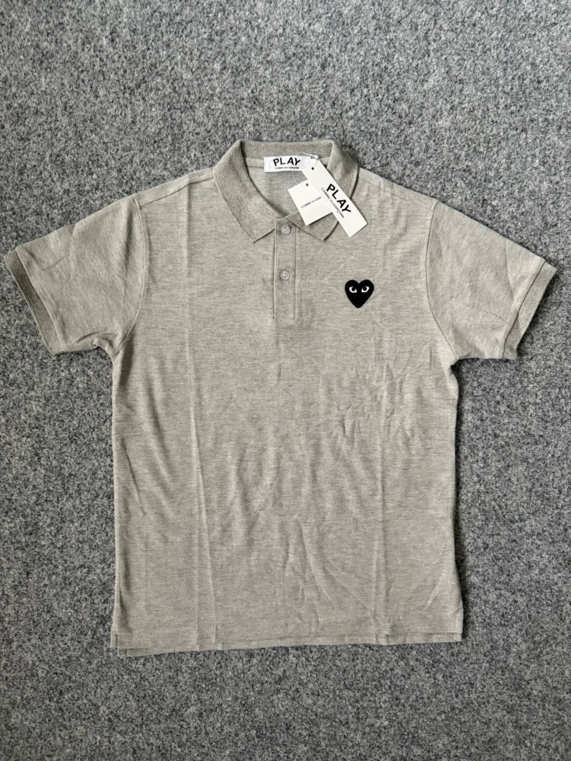 CDG gray polo shirt