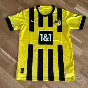Dortmund tröja 22/23 säsong - Jag säljer min Dortmund tröja som jag fick i födelsedags present 1 år sedan, riktig tröja och knappt använd.