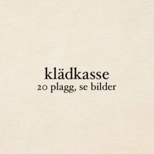 kläder - Från Zara, H&M, Carin Wester, BikBok etc.  Totalt 20 plagg, allt säljs tillsammans och pris går att diskutera 😊