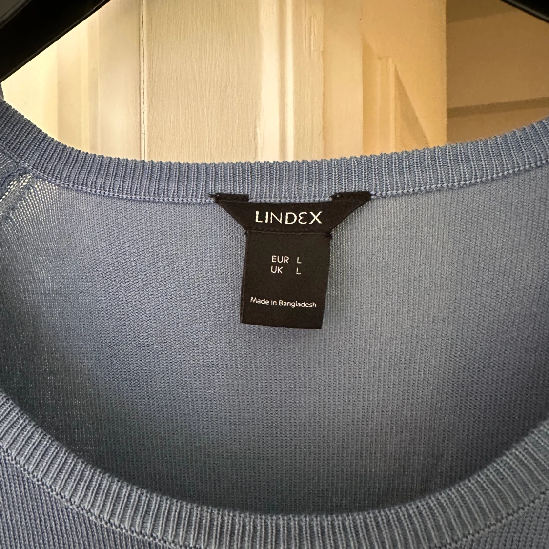 Blå stickad klänning - 90