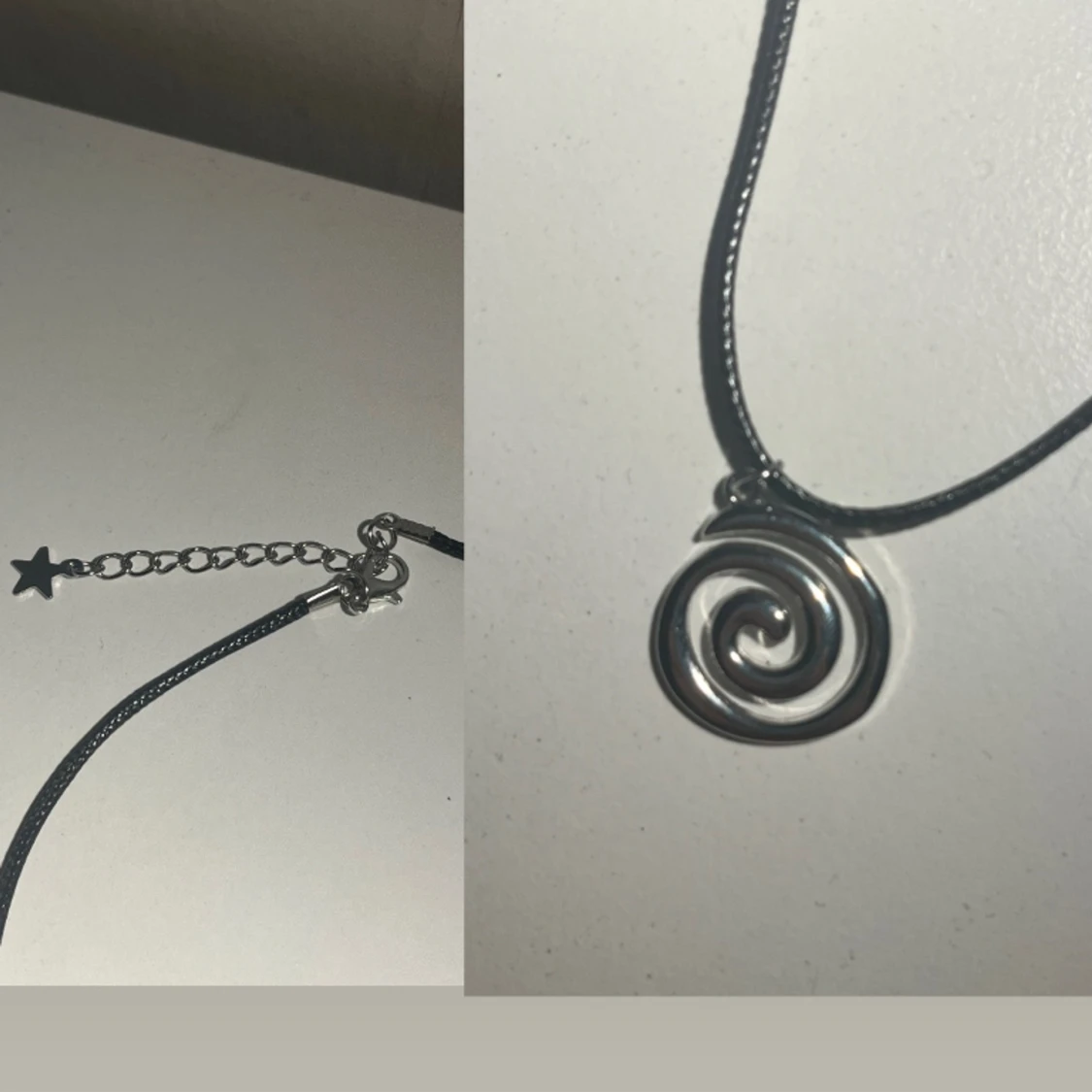 Silver y2k vintage spiral halsband 🌀  - 90