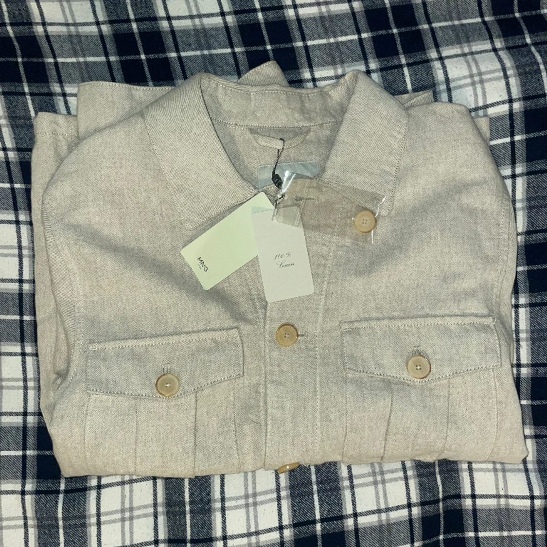 OVERSHIRT 100%LINNE HELT NY