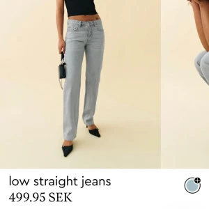 Low straight jeans - Supersnygga gråa mid/low waist jeans✨ Säljer då de inte kommer till användning, endast använda några få gånger! Kom gärna med prisförslag🩷