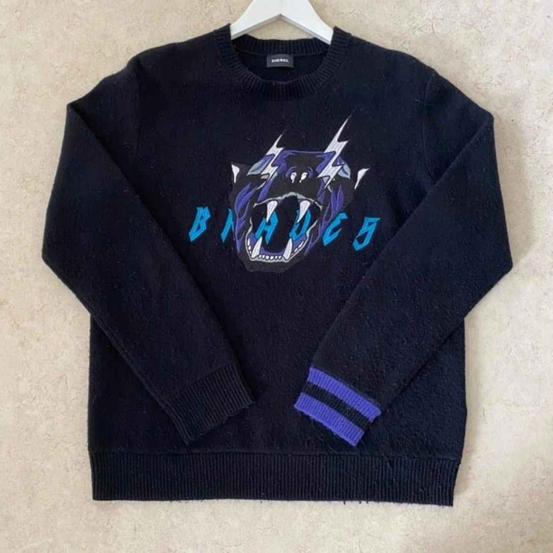 Diesel stickad sweatshirt Small