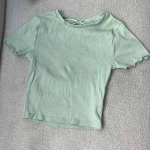Grön söt crop top - Denna tröjan är i väldigt gott skick och endast använd en gång, inga fläckar eller defekter. 