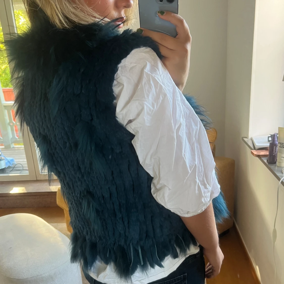 Äkta päls väst  - 90