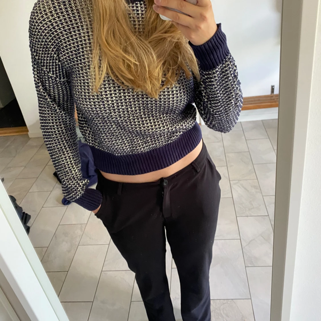 Unik stickad tröja🫐🌀 - 90