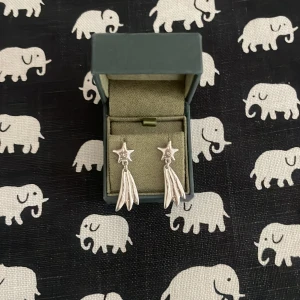 Maria Nilsdotter örhängen  - Jättefina örhängen i absolut nyskick, använda Max 2-3 gånger. Köpta för några månader sen men knappt använda som sagt. Jättebra kvalite och skick. Pris kan diskuteras och man kan köpa bara ett örhänge men helst båda. 