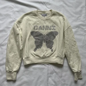 Ganni  - Vit Ganni sweatshirt i nyskick!