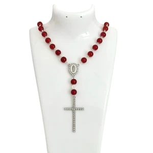 Kors halsband i silver  - 45cm + 10cm förlängning  Handgjord kedja💋 korset är ca 5-6cm 