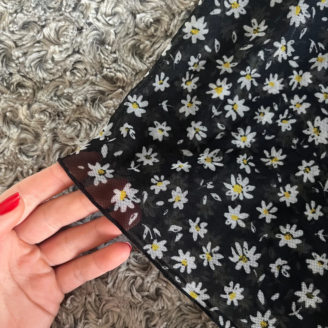 Blommig crop-top  - 90