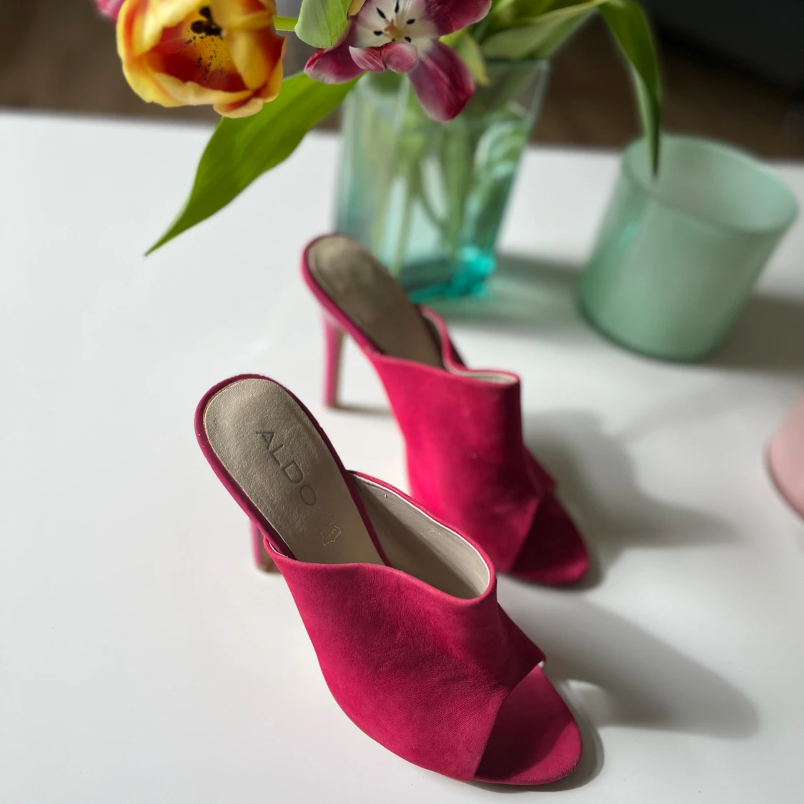 Oanvända rosa klackskor  - 90