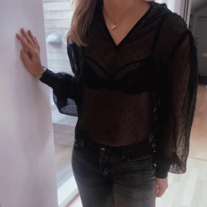 Blus - Genomskinlig svart blus