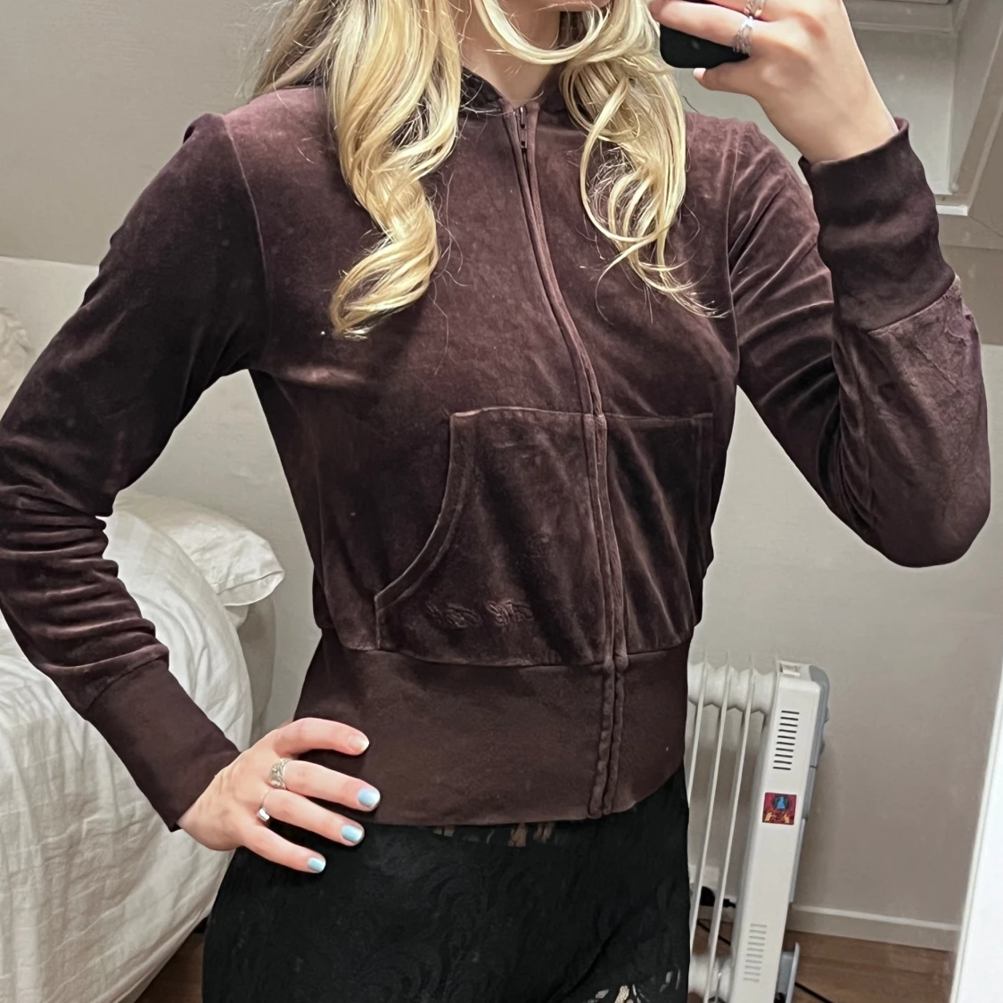 Vintage brun/skimmrig kofta - 91