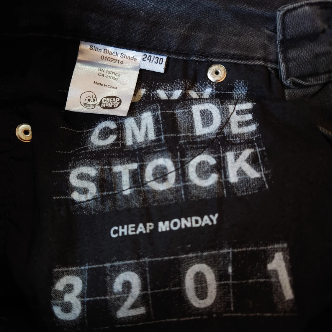 Cheap monday slim black jeans - 92