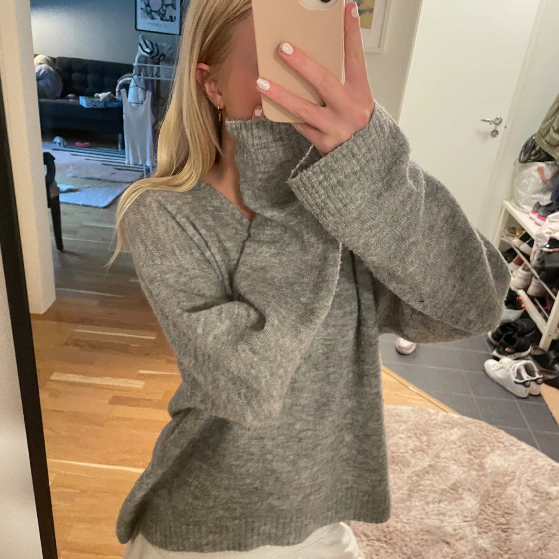 Skön stickad tröja  - 91