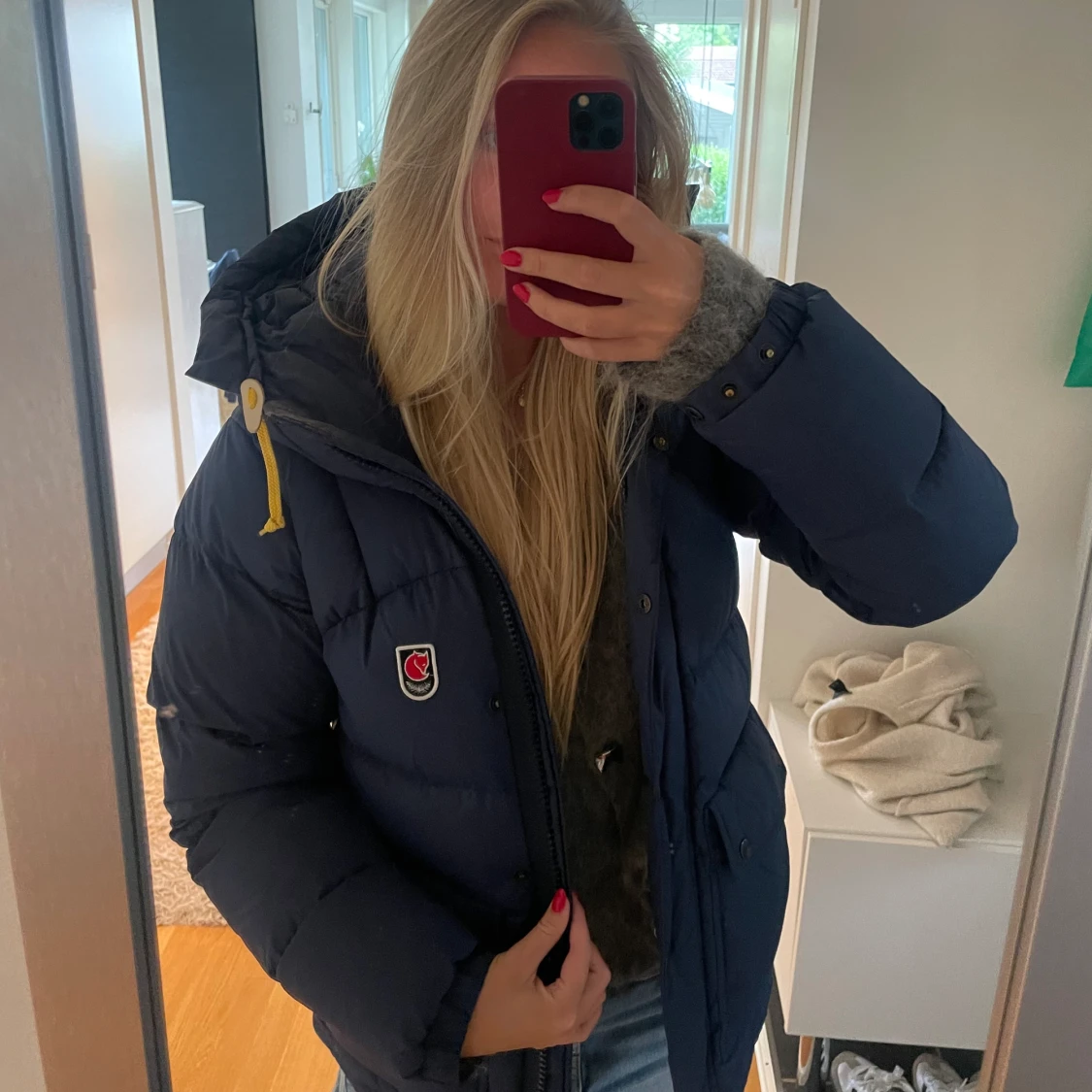 Blå Fjällräven jacka 