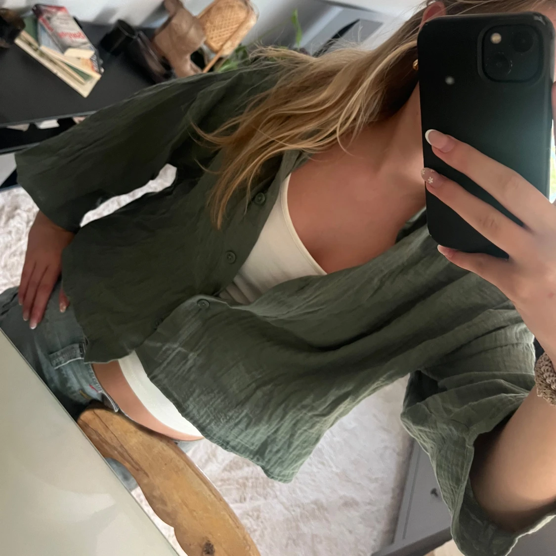 grön trekvartskofta