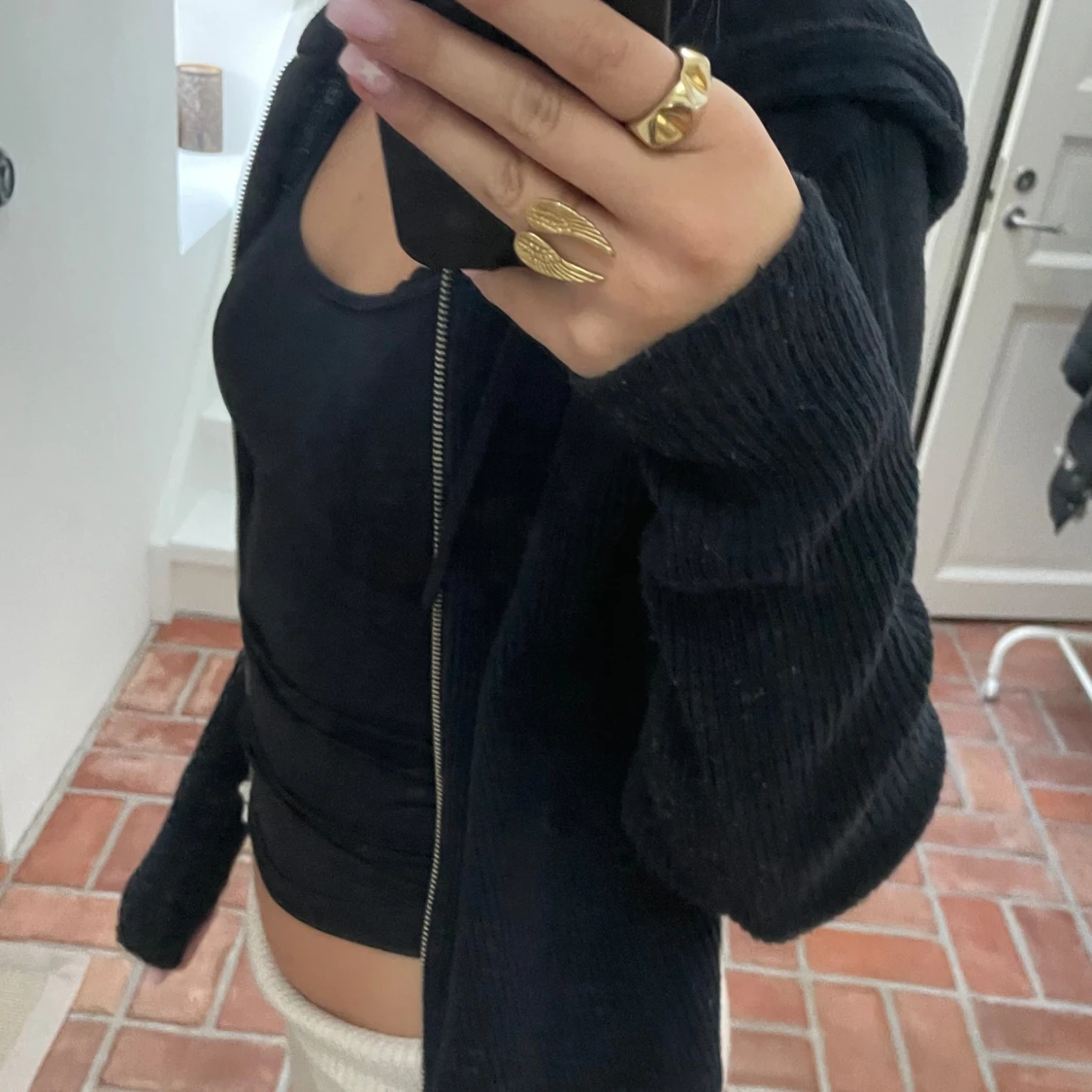 Mörkblå zip-up - 92