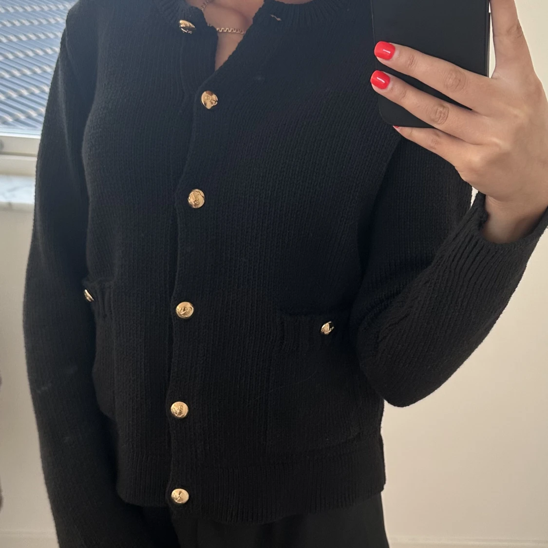 Zara stickad kofta - 90