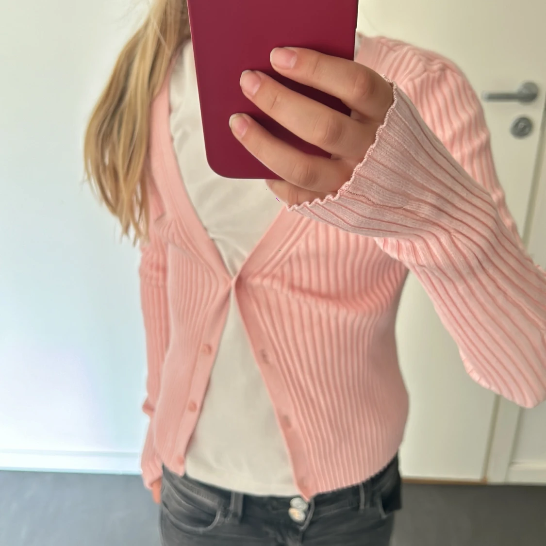 Ljus rosa kofta