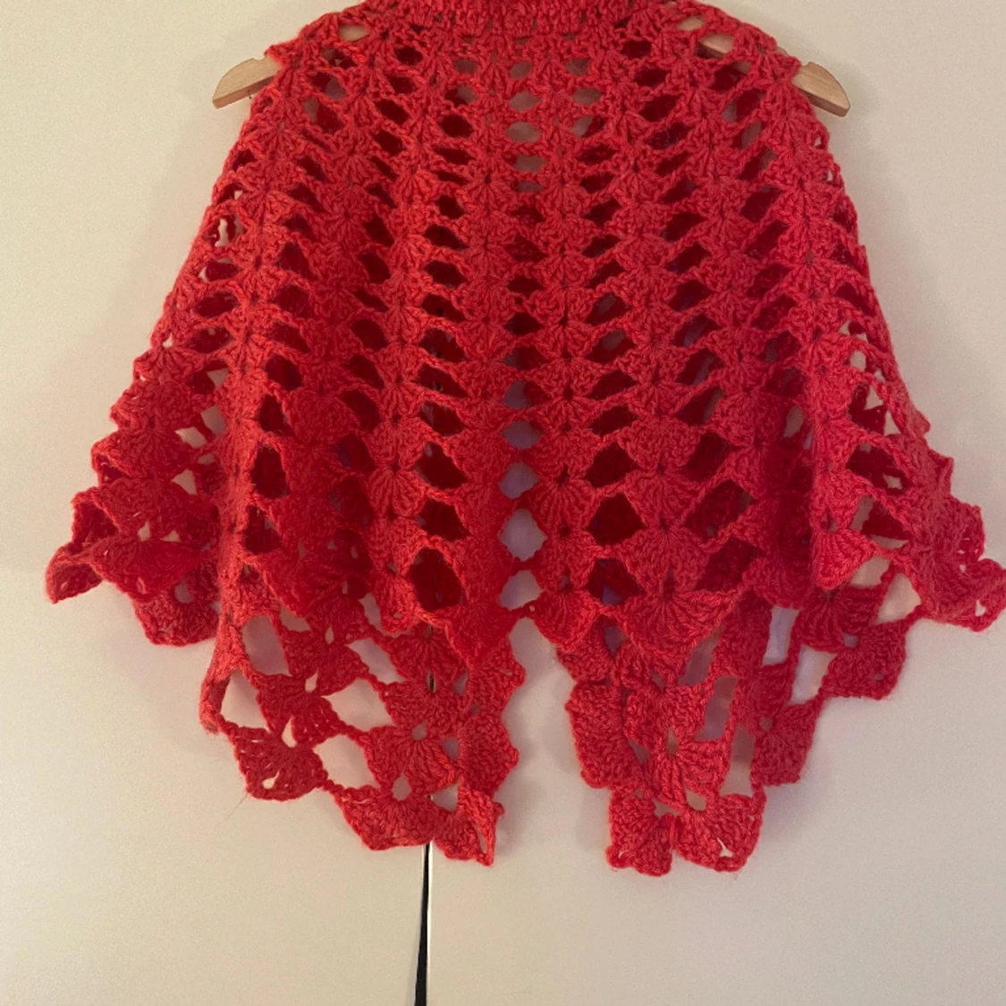 Vintage stickad poncho 1960-tal.  - 90