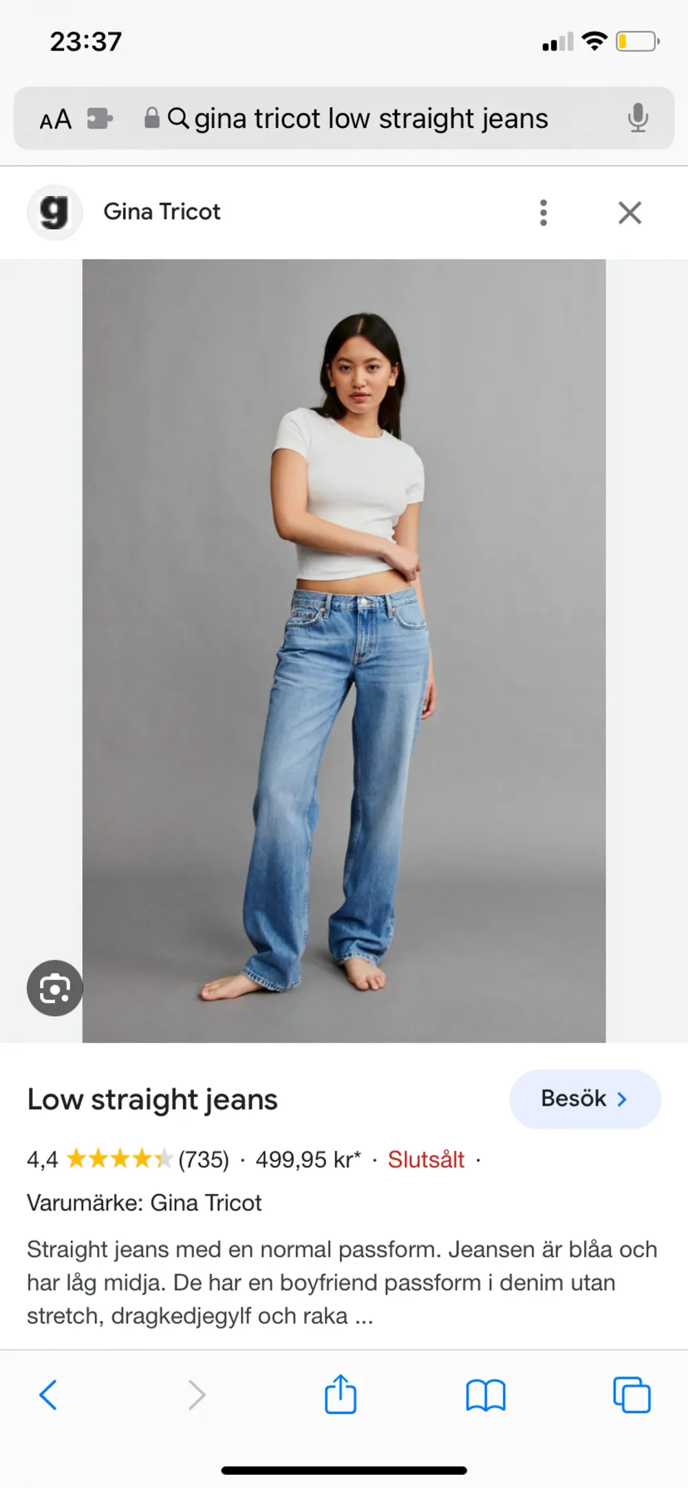 Säljer dessa jeans ifrån Gina. Storlek 38. Modellen low straight jeans. Jag är 170 o de är bra i längden för mig, men skulle säga att de passar till kortare också! 💕. Jeans & Byxor.
