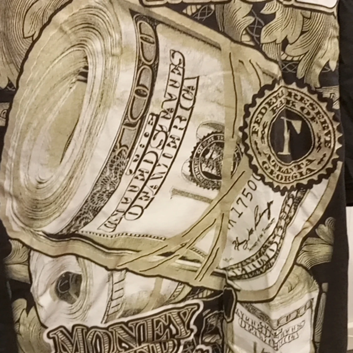 Svart stor tshirt med tryck - 90