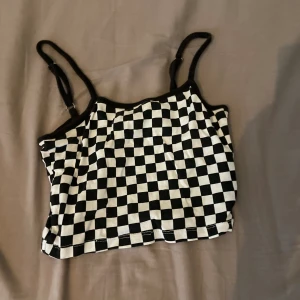 Linne med schack mönster - Bra skick