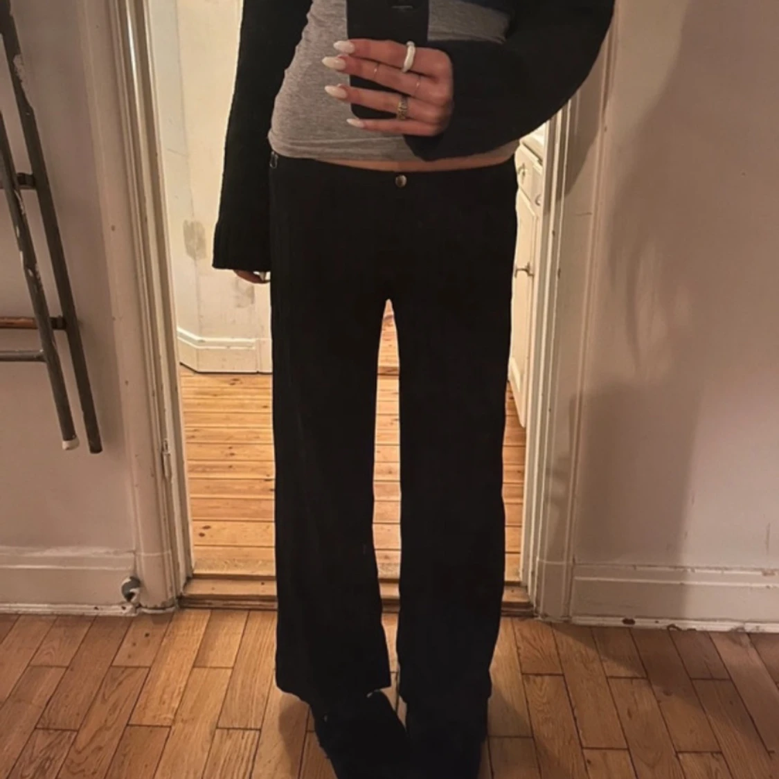 Lågmidjade kostymbyxor 