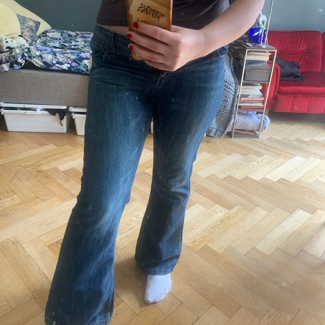 Låga bootcut jeans - 90