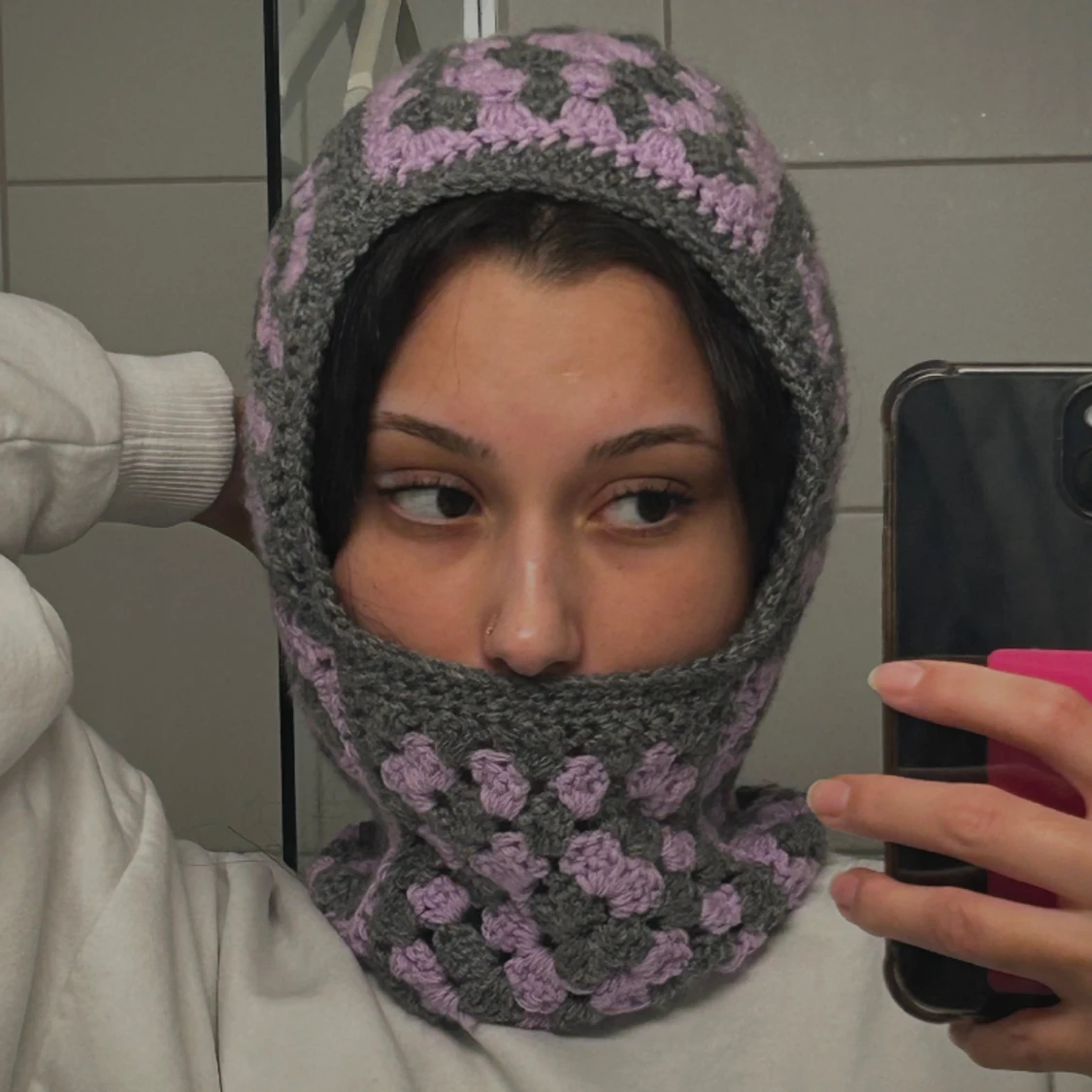 Virkad balaclava 