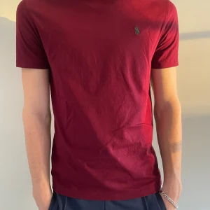 Polo Ralph Lauren T-shirt  - Riktigt snygg Polo Ralph Lauren T-shirt i färgen vin röd🍷 Tröjan är i riktigt bra skick, nästan aldrig använd🌟 Passar perfekt nu till sommaren ☀️ Skriv vid intresse och eventuella funderingar!   TH.e Clothing 🗣️
