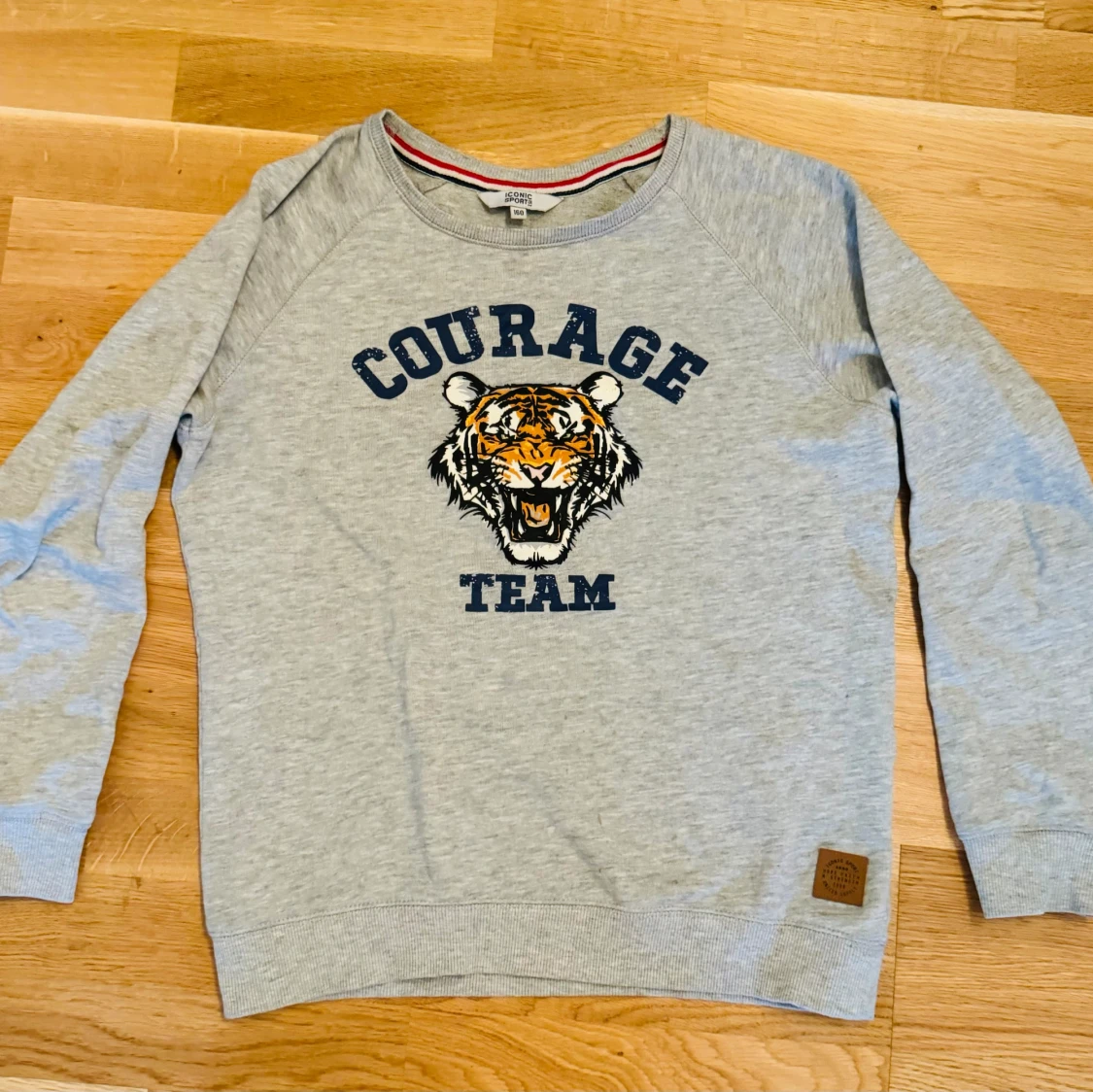 Grå tröja med tigerhuvud