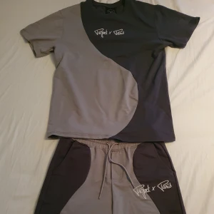 Project paris tracksuit - Säljer en tracksuit med shorts och  T-shirt. Är anväda bara ett fåtal gånger så är inpresip i nyskick. Köpt i mos solna för 700kr T-shirten är i storlek S och shortsen i storlek M för shortsen igentligen är lite för små. 