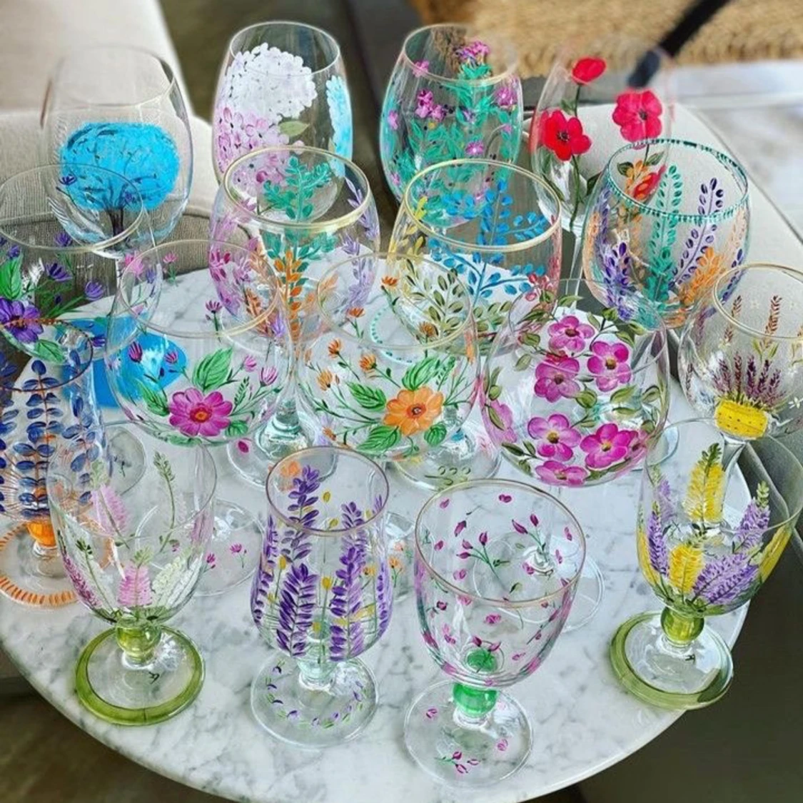 Handmålad glas i valfri model - SUPERBILLIGT☀️🌻 - 92