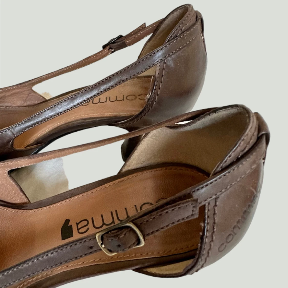 Kitten heels läder  - 91