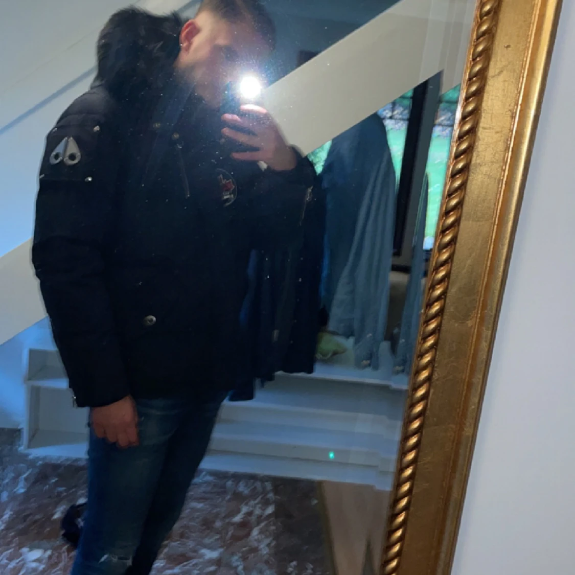 Moose knuckles jacka navy black ”Shearling” 3Q