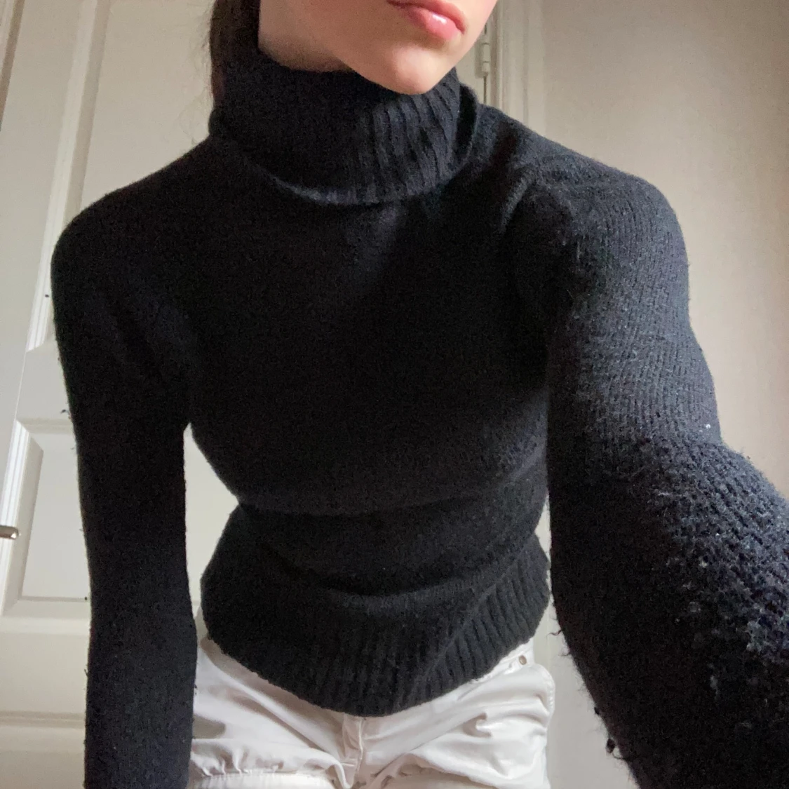 Svart stickad tröja  - 91