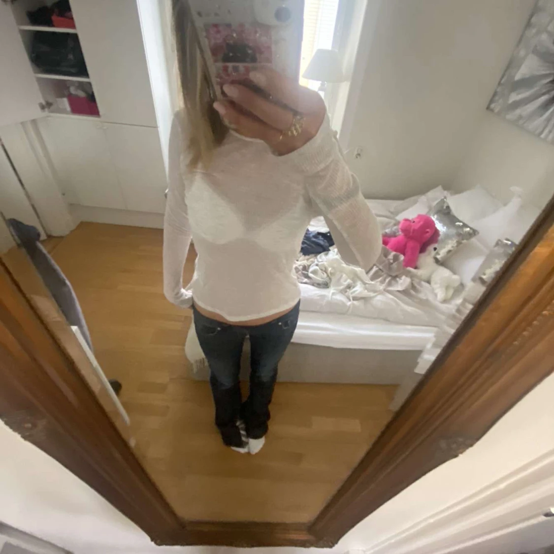 Genomskinlig ribbad topp❤️ - 90