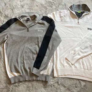 Fet bundle på 2 Hugo Boss halfzip tröjor! Båda är i bra skick och tagits hand om väl🔥  Säljer då dom inte kommer till användning längre tyvärr.   ‼️🚨Nypris på båda är ungefär 1000-1500kr, jag säljer för endast 650kr🚨‼️ (Kan sänka vid snabb affär😁) 
