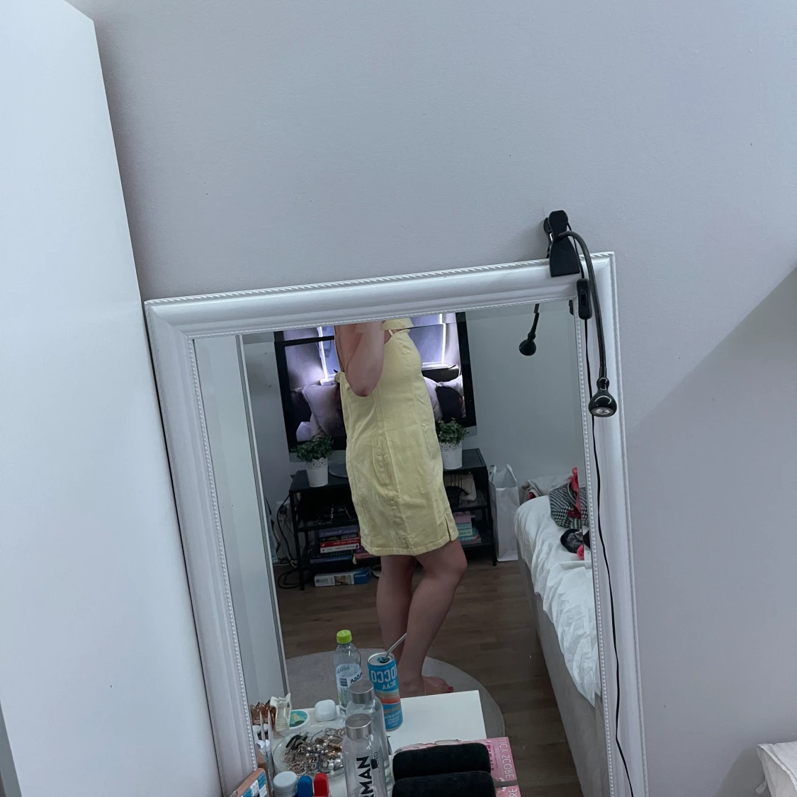 Gul jeans klänning  - 90