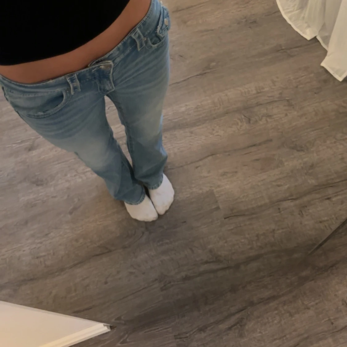 lågmidjade jeans  - 90